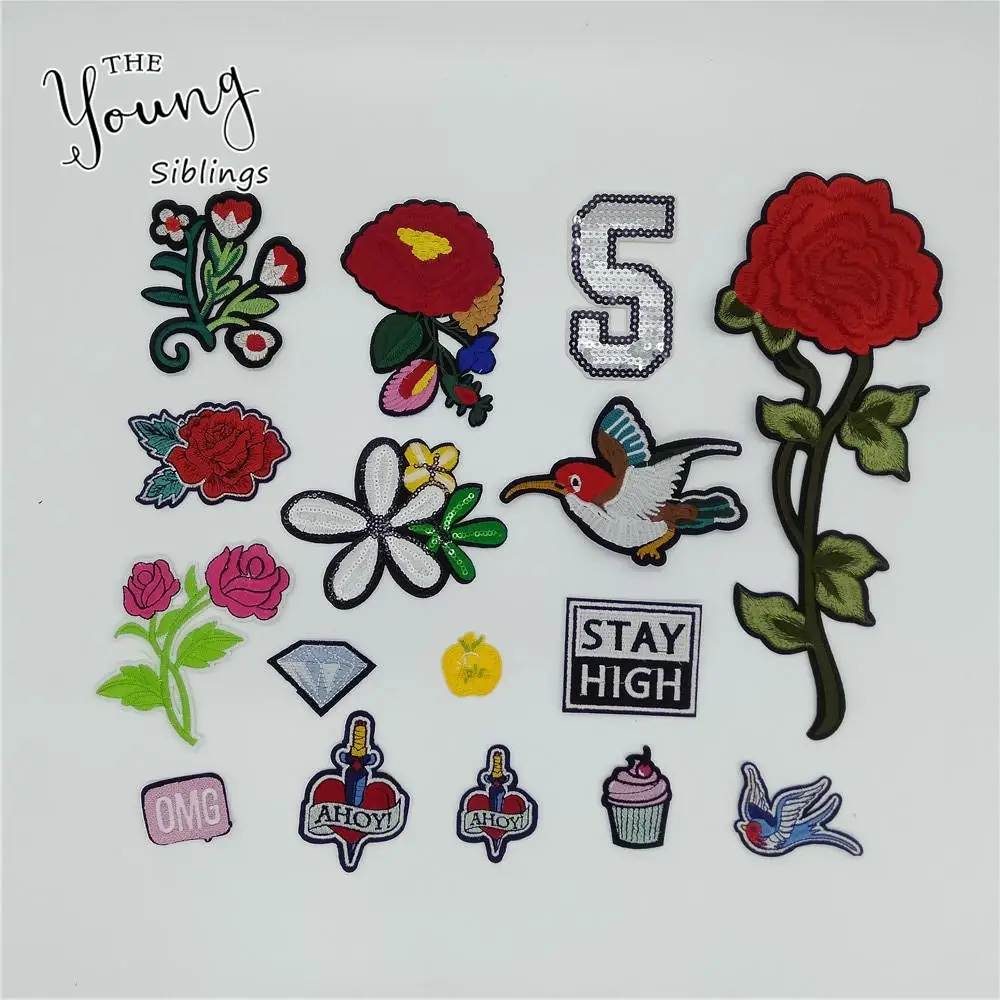 Лидер продаж модные нашивки полоски термоплавкий клей аппликация вышивка