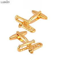 laidojin novelty musical instruments cufflinks for mens shirt cuff high quality cuff links fashion groom gift brand men jewelry