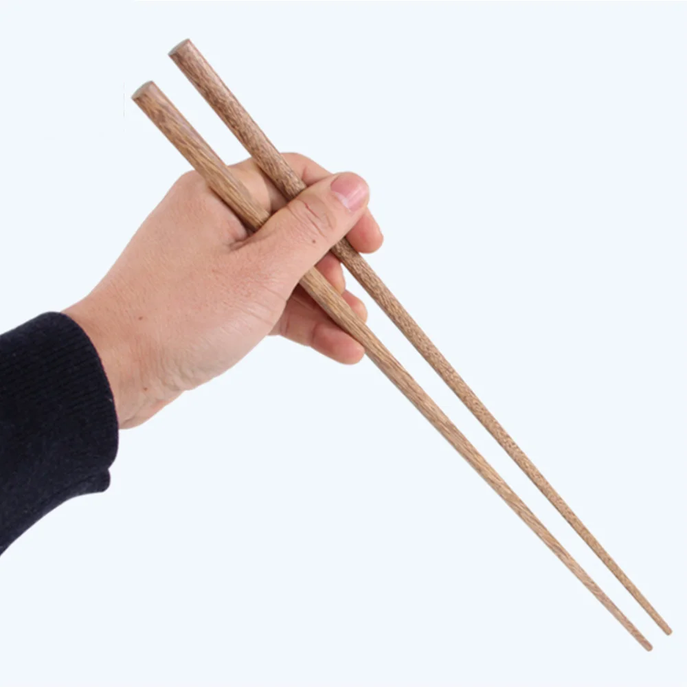 1 Pair Wooden Chopsticks Cooking Chopsticks Extra Long Frying Chopsticks Hot Pot Long Chopsticks nature wood Dishwasher Safe images - 6