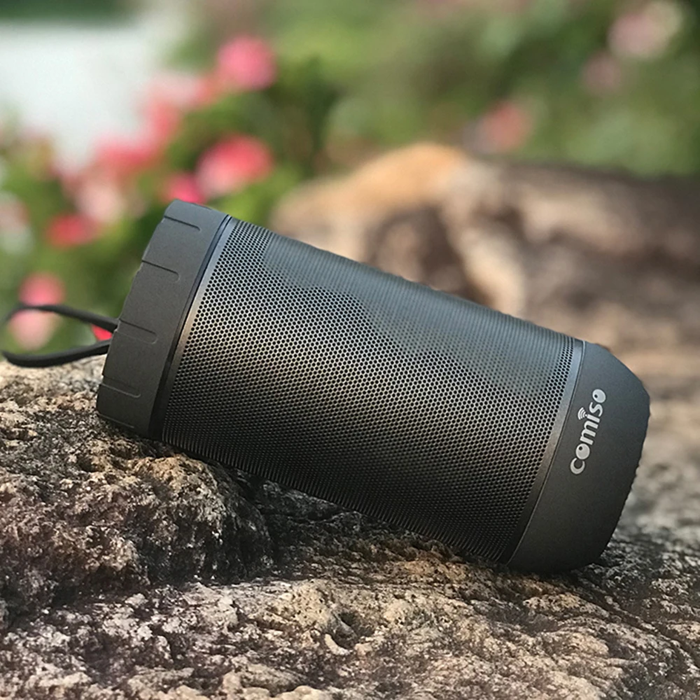COMISO Bluetooth динамик беспроводной портативный громкий динамик с 12 Вт 360 стерео система объемного звучания IPX5 Водонепроницаемый Динамик для улицы