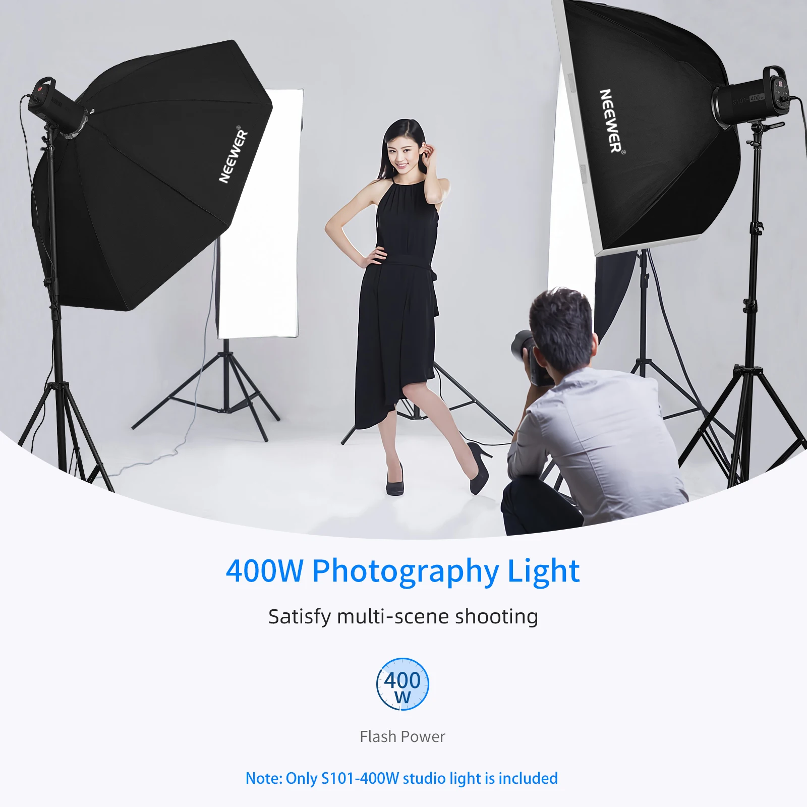 Neewer Studio Monolight Strobe Flash Light 5600K with Modeling Lamp Bowens Mount for Shooting Product / Portrait Photography | Электроника