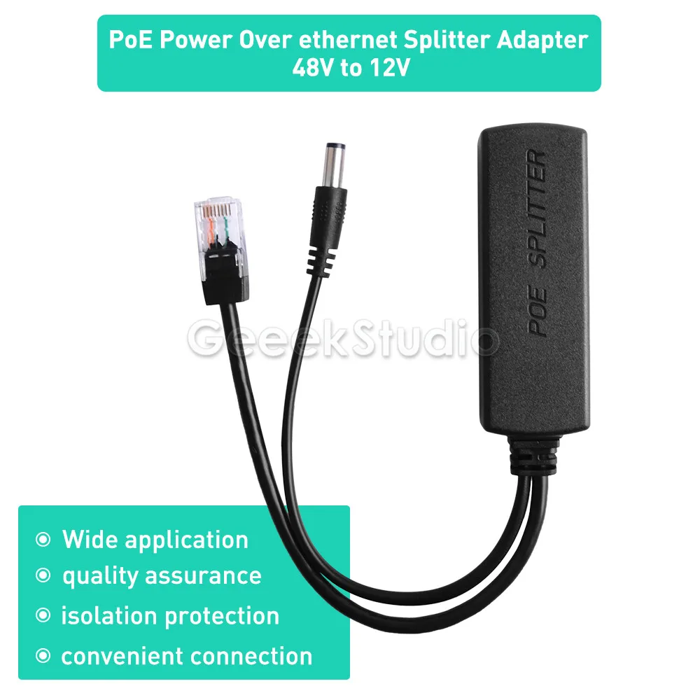 Разветвитель PoE с 48 В на 12 коммутатор удлинитель питания через Ethernet кабель для IP