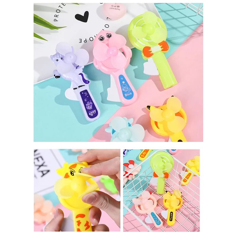 

Fan Mini Portable Cartoon Cubs Hand Pressure Fan Page Manual Kids Handheld Summer Wholesale Mini Air Conditioner Portable