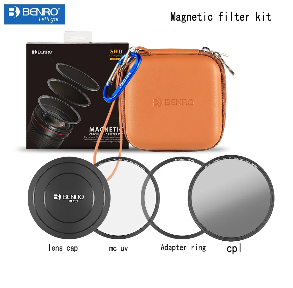 

Benro 82 мм магнитный круговой mc uv + cpl + сумка + кольцо адаптера + набор фильтров крышки