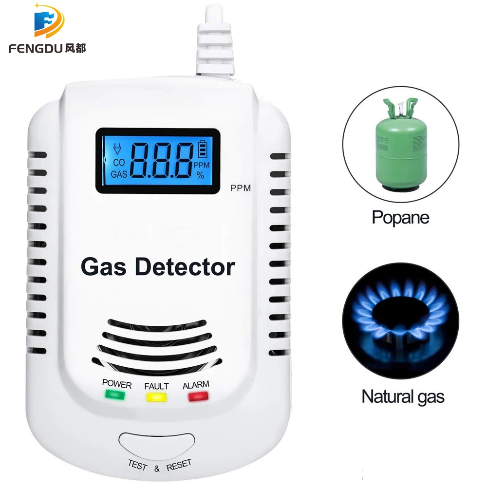 

Home Standalone Plug-In Combustible Gas Detector LPG LNG Coal Natural Gas Leak Alarm Sensor Voice Warning Alarm Sensor