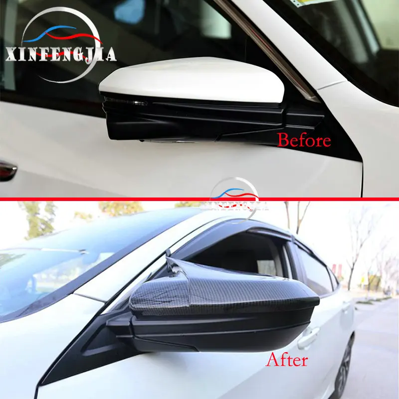2 шт. боковые зеркальные крылья из углеродного волокна для Honda Civic 16-19 | Автомобили