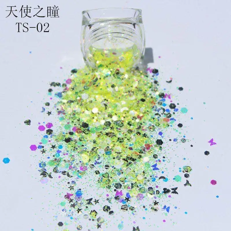 

1Box /set Nail Angel eyes Glitter Flakes Sparkly 3D Hexagon Colorful Sequins Spangles Polish Manicure Nails Art Decorations