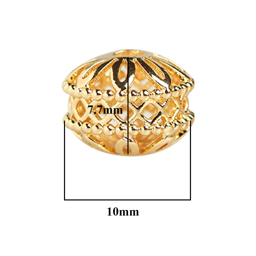 Beadsnice 14k позолоченный полый цветок шар фонарик бусина разделенные бисеры