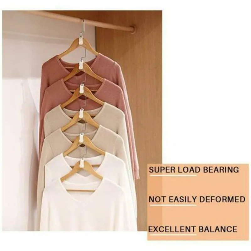 

6pcs Closet Hanger Plastic Wonder Space Saver Extension Hook Clothing Storage Rack Holder Hook DIY Clothes Hanger