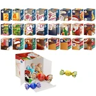 Новогодний календарь Y8AB с календарём, коробка с обратным отсчетом 24 дня для праздвечерние чного подарка, декоративный календарь с календарём для заполнения календарей, коробка