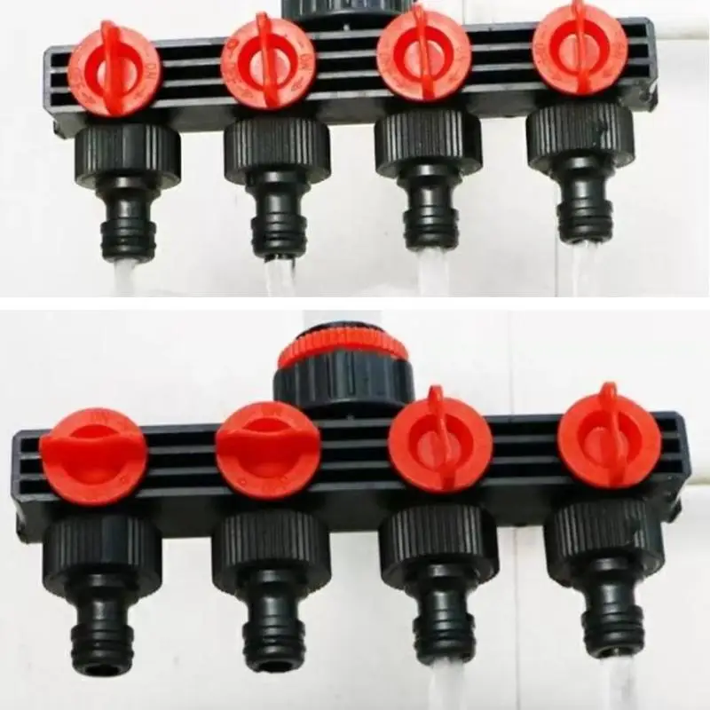 

Garden horticulture household pipeline commonly used four-way watering water diversion shunt joint controller valve plastic L2Q3