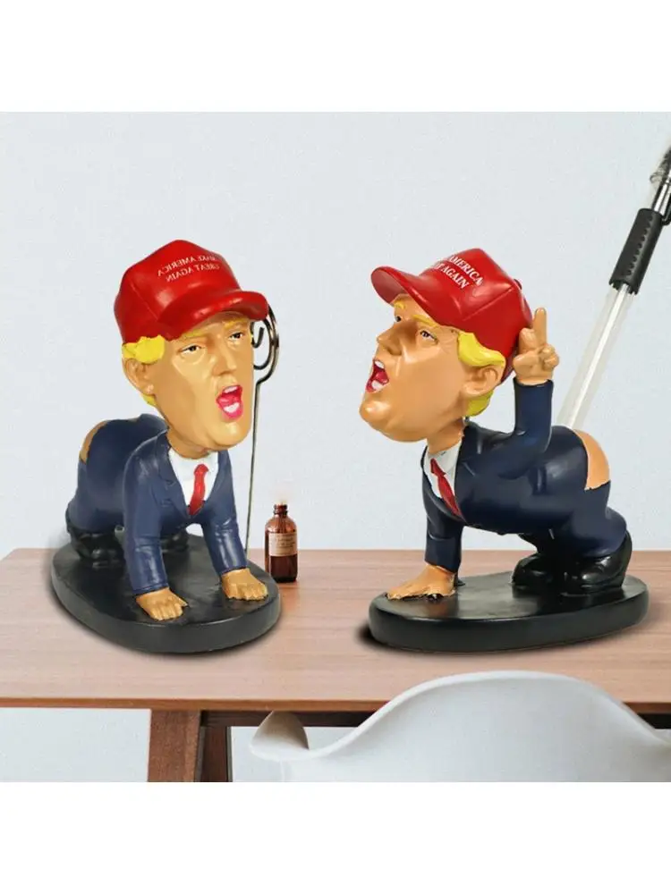 

MOLA Funny America President Message Card Note Holder Name Memo Clip Resin Pen Holder Organizer Office Supplies