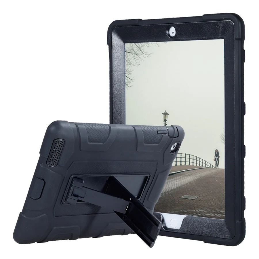 Сверхмощный силиконовый + защитный чехол из поликарбоната для Apple iPad 2 3 4