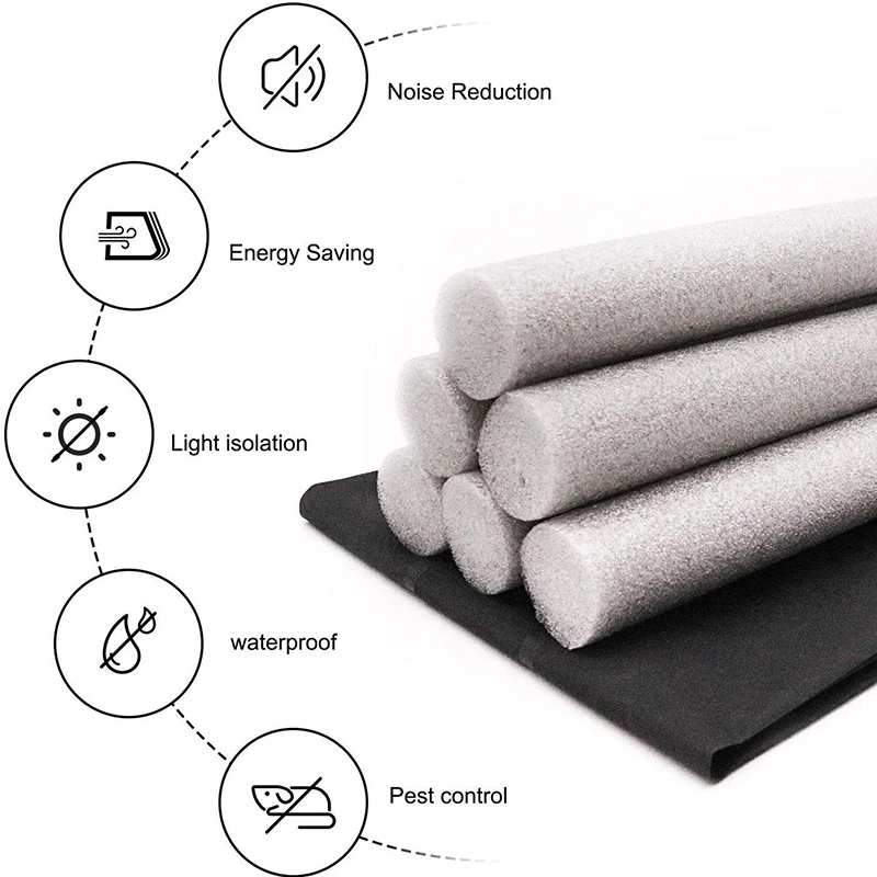 Stopper Dust Flexible Door Noise Bottom Draft Reduction Foam Sound Weatherstrip Window Sealing Blocker Strip Proof Sealer Under |