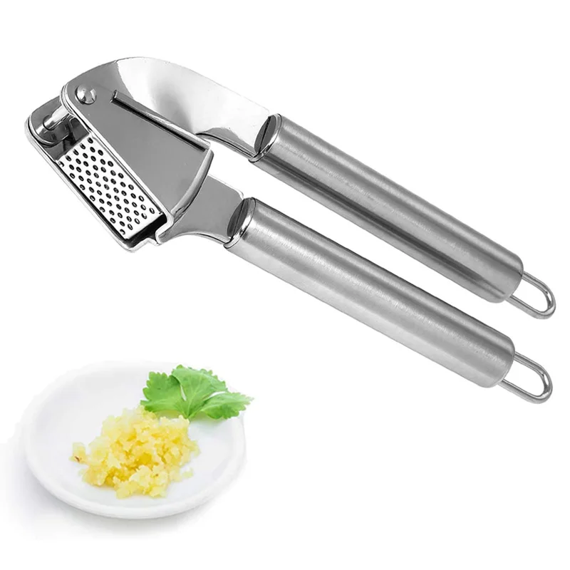 

Premium Metal Garlic Press Mincer Stainless Steel Gralic Chopper Grater Crusher Slicer with Sturdy Handle Kitchen Gadget Tools