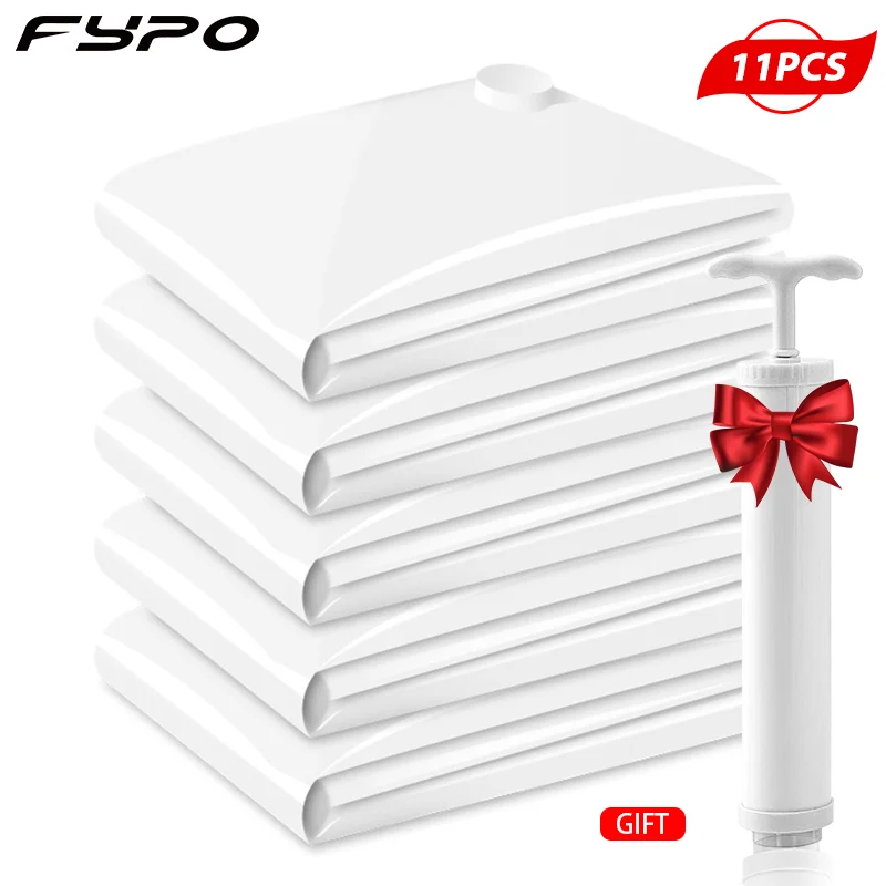 

1/11pcs Vacuum Storage Bag with Valve Home Storage Organizer Foldable Clothes Sack Seal Compressed Travel Saving Package