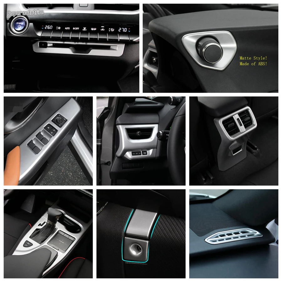 

Matte Interior Refit Kit CD / Lift Button / Air AC / Dashboard / Gear Box Cover Trim Fit For Lexus UX 200 250H 2019 - 2022
