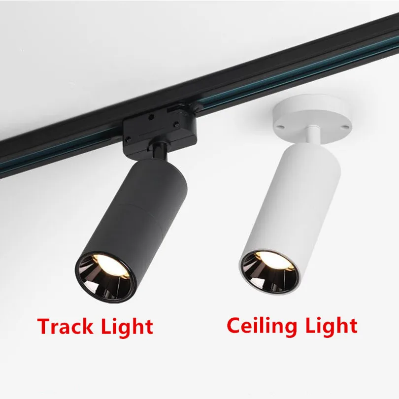 

LED Track Lighting 10W 15W COB LED Spot Light Ceiling Lamp Dimmable 110-240V for Shop Store Replace Halogen Bulb Light