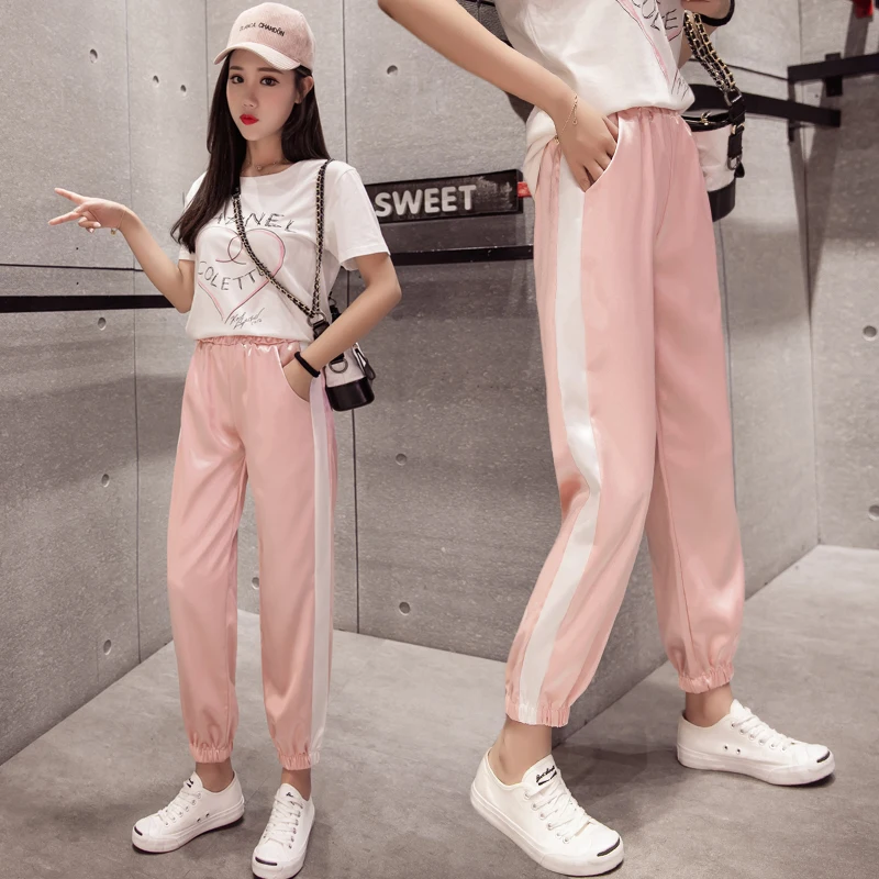 Женские брюки весна-лето 2020 модные женские повседневные свободные однотонные