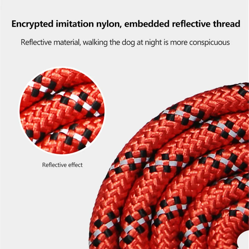 

Double Dog Leash Reflectives Nylon Pet Double Leashes Detachable Training Leash For Medium Large Dogs Cat Luminous Collar Leash