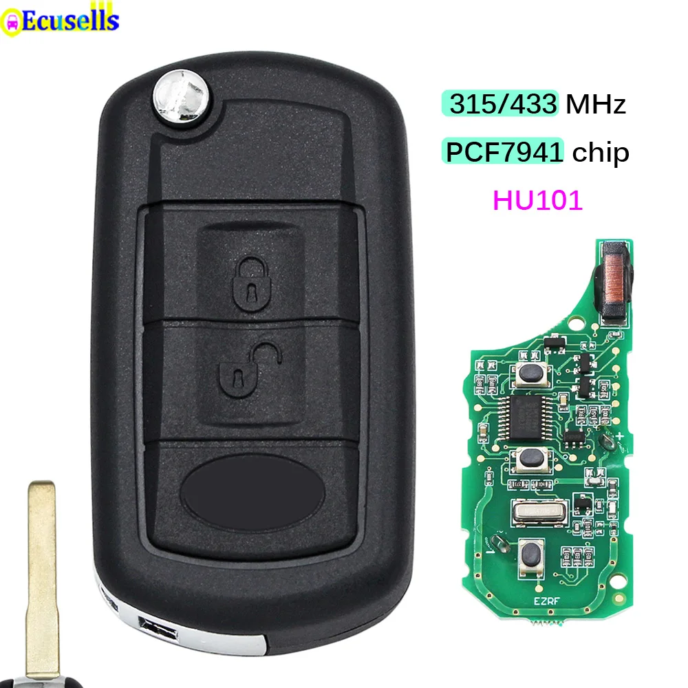 3 кнопочный складной дистанционный ключ брелок для Land Rover LR3 Range Sport с чипом ID46 315