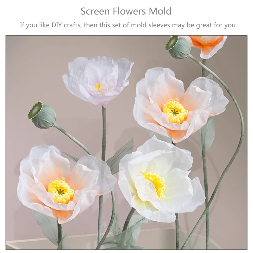 

16Pcs Flower Mold Sleeves Practical Flower Petal Tool Sleeves Stackable Moulds