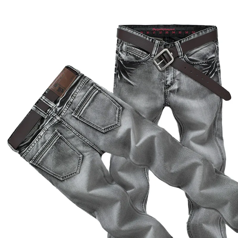

Mens Jeans Classic Retro Nostalgia Straight Denim Jeans Men Plus Size 28-38 Men Long Pants Trousers Brand Biker Jean