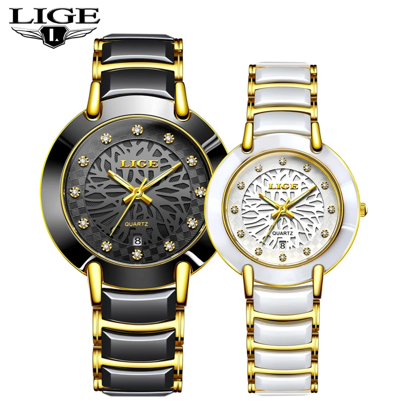 2021 Couple Watch Mens Watches Top Brand Luxury Quartz Watch Women Clock Ladies Dress Wristwatch Fashion Casual lovers Watch+Box