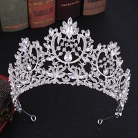 myfeivo luxury crystal crown for bride rhinestone wedding tiaras headdress hair jewelry accessories hq0958