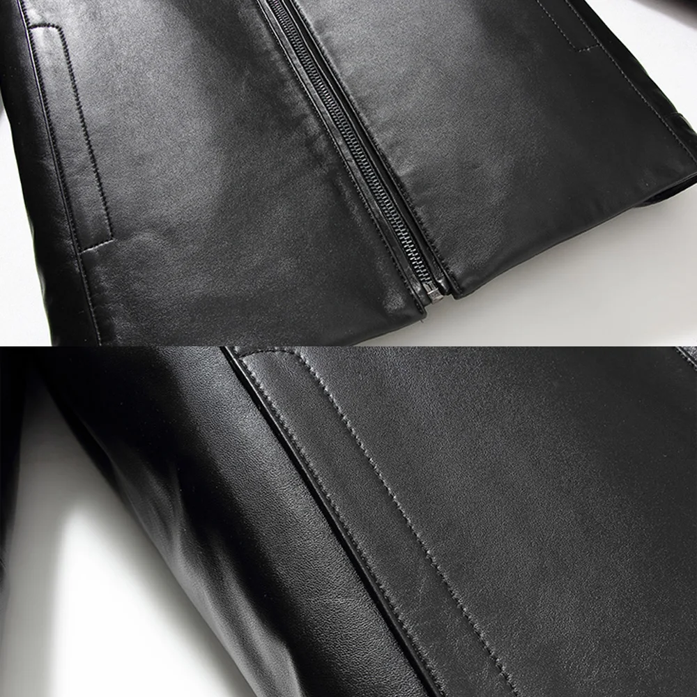 

Sheepskin Promote Real Leather Jacket Men Fashion Leather Real Outwear Genuine Leather Coat Spring Black Leather Jacket