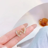 elegant inlay top zircon colorful butterfly women earrings for anniversary wedding gift accessories jewelry charm girl gift