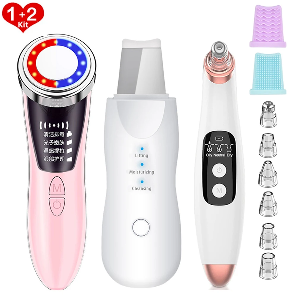 Аппарат для мезотерапии и лифтинга лица радиочастотный скребок удаления черных