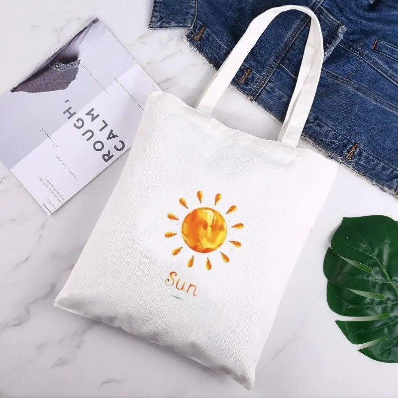 2022 New Retro Literary Canvas Bag Women Shoulder Bag Casual Shopping Bag Shopper Ladies Reusable  Storage Fashion Cute Hand Bas
