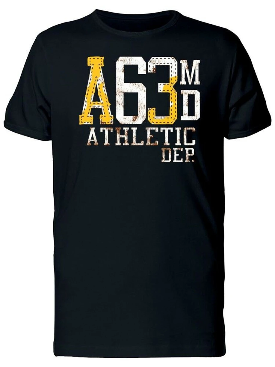 Спортивные текст в желтый и белый Мужская футболка образ уличная одежда |