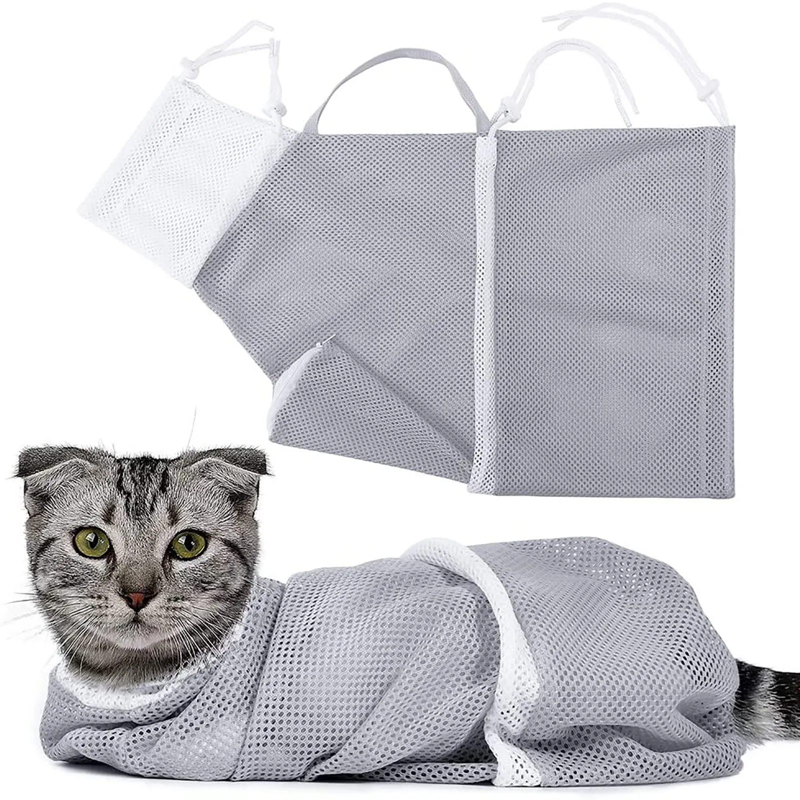 Сетчатые аксессуары для ухода за кошками из полиэстера сумки мытья мешки ванны