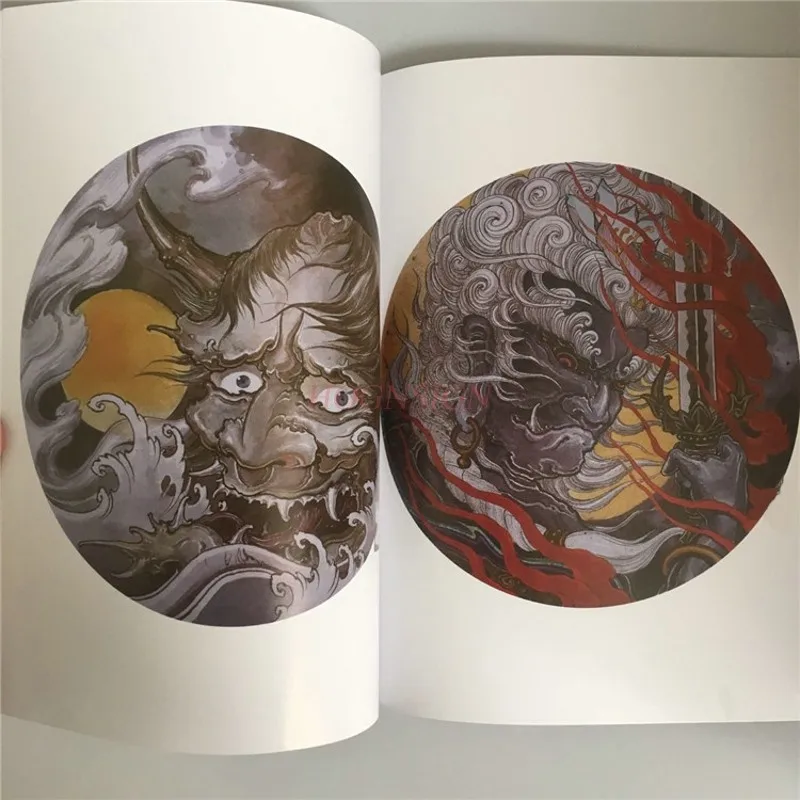 Книга татуировки 2021 новые вышитые книга тату-книги резные две Рукопись Canglong Qilin Rui