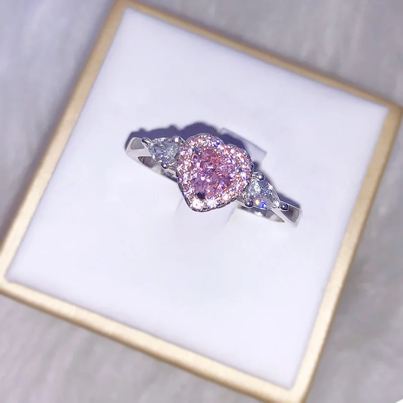 Осень 2019 новинка S925 серебро модное популярное Женское кольцо в форме сердца