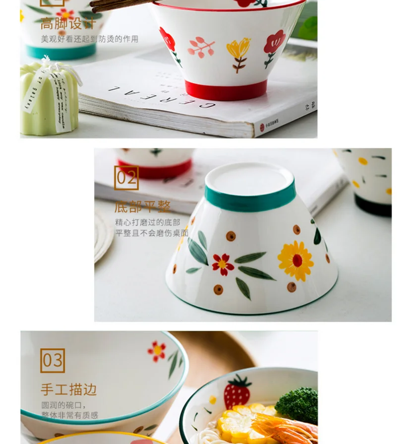

Japanese ceramic rice bowl ceramic bowl creative small fresh tableware breakfast bowl
