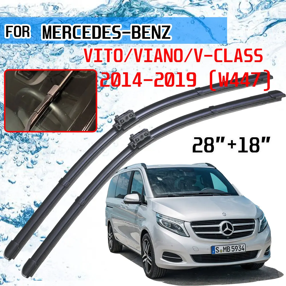 

For Mercedes Benz Vito Viano V Class 2014 2015 2016 2017 2018 2019 W447 Accessories Car Front Windscreen Wiper Blades Brushes
