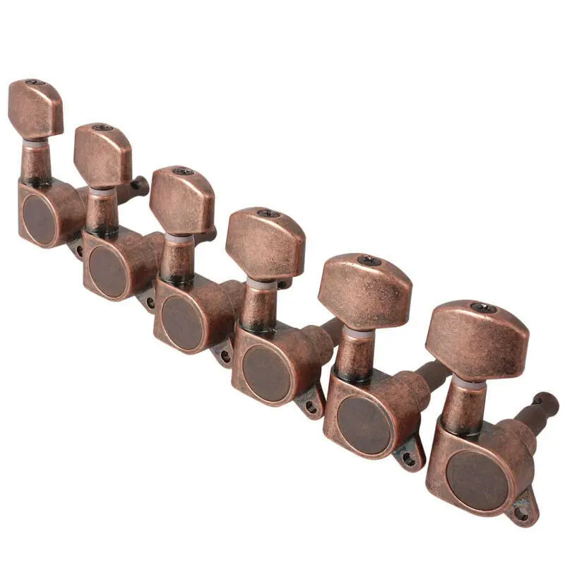 

6R Electric Acoustic Guitar Machine Head String Tuning Pegs Tuners Red Bronze For Acoustic Electric Guitar Guitarra Accessories