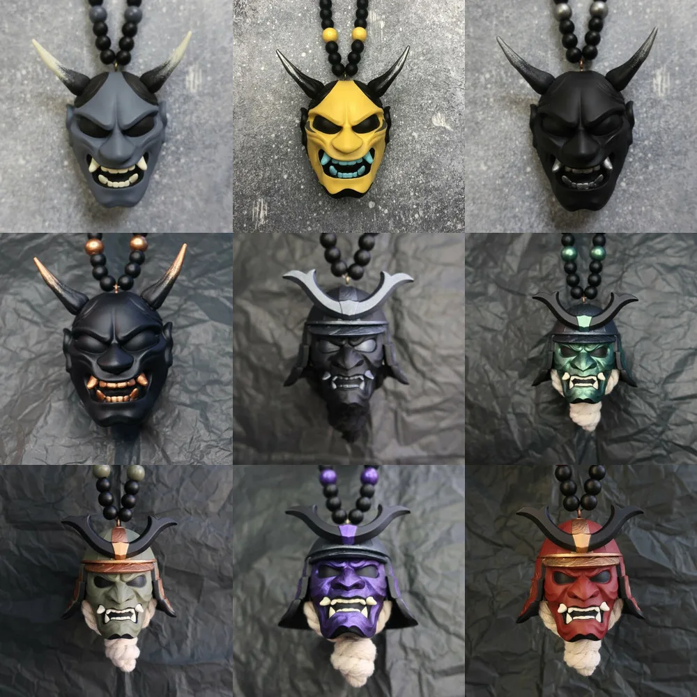 Японские Автомобильные подвесные маски на шлем Samurai Kabuto для лица украшения