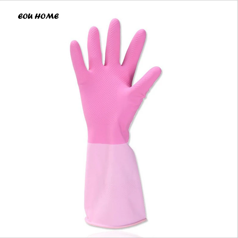 

1 Pair of Thin-colored Thin Latex Gloves Household Waterproof Dishwashing Gloves Washing Non-slip Household Gloves Clean Rubber