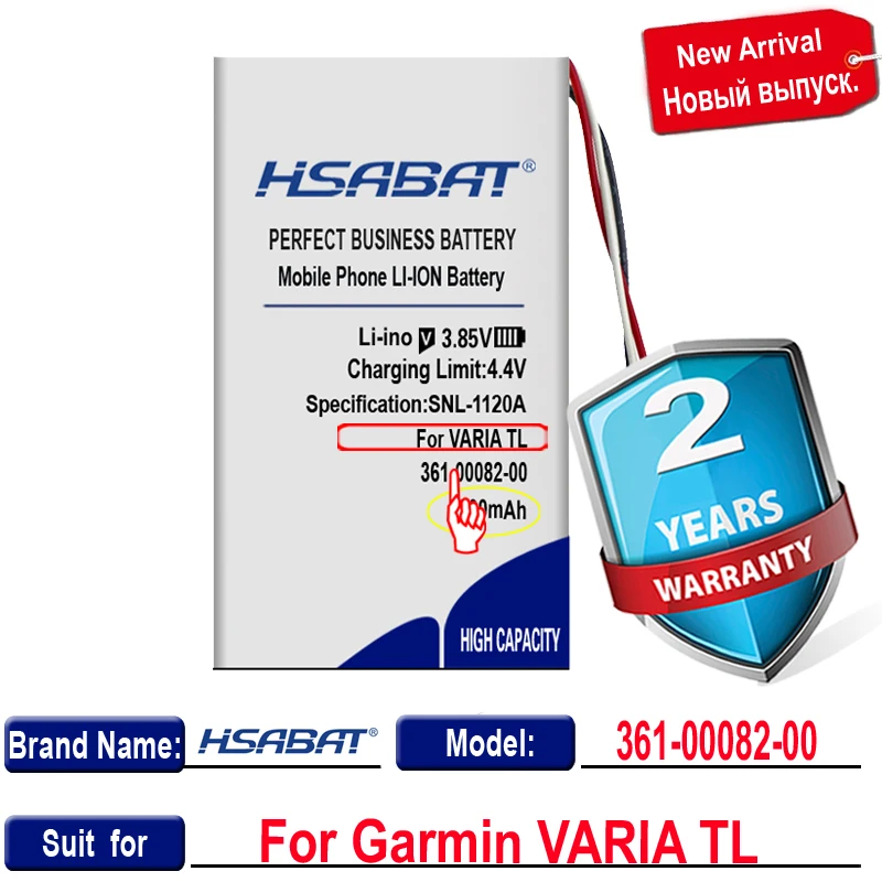 HSABAT 1800mAh 361-00082-00 GPS Аккумулятор для Garmin VARIA TL | Электроника