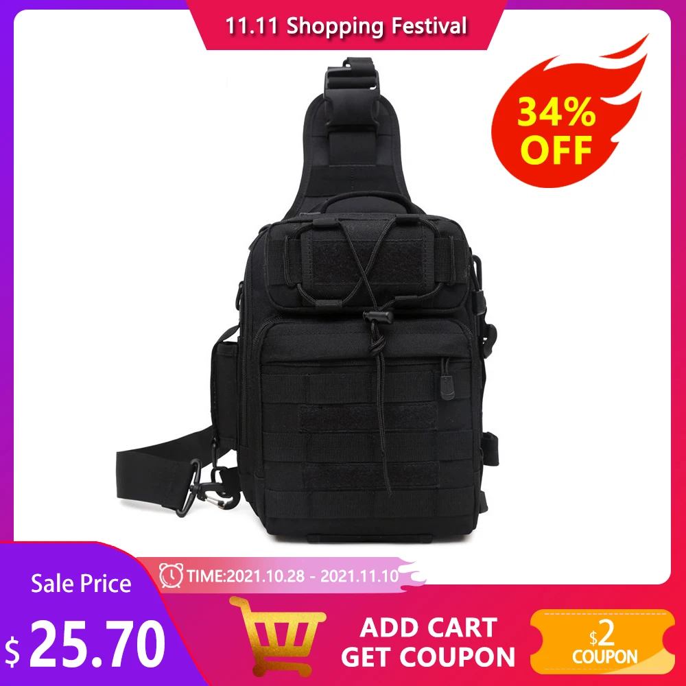 

Outdoor Military Rucksacks Tactical Bags Waterproof Army Shoulder Crossbody Bag Sports Camping Travel Hiking Fishing Backpacks