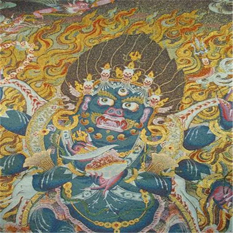 Nepal Thangka парча живопись золото шелкотканая статуя Будды|statue|statues buddha |