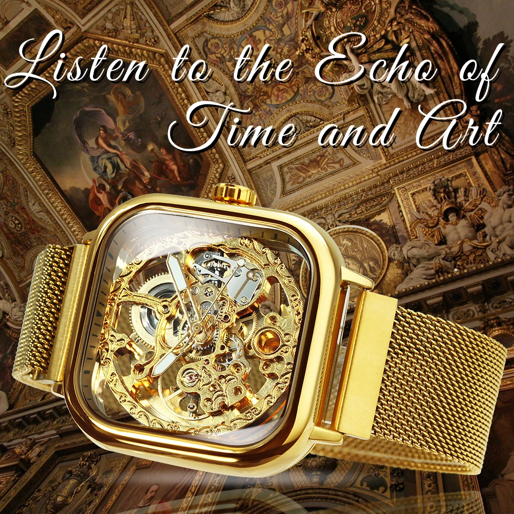 Часы наручные WINNER Мужские механические брендовые Роскошные автоматические