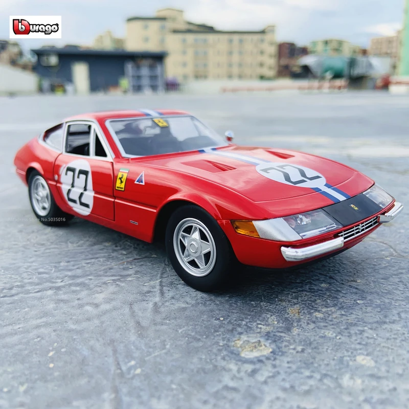 Bburago 1:24 Феррари 365 GTB4 гоночный авторизованный производителем моделирование