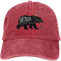 lkbihl bears beets battlestar galactica print unisex adult cap adjustable cowboys hats baseball cap fun casquette cap black