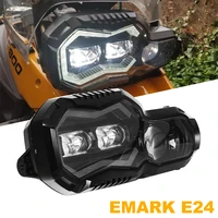 dot emark e24 approve headlamp with drl for bmw f 650 700 800 gs adv f800gs adventure 2008 2018 f800r led projector headlight