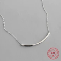 korean version 925 sterling silver smile necklace geometric square personality design beautiful wild little woman style products